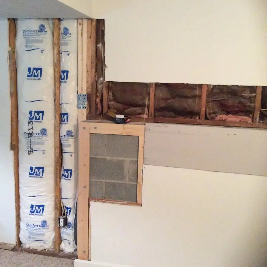 Wall insulation replacement during Contents Cleaning & Restoration in West Vero Corridor